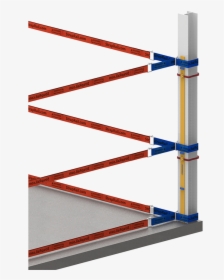 94″ Plastic Post With 3 Blue Noose Belts - Stairs, HD Png Download, Free Download