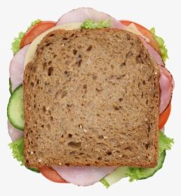Brown-bread - Sandwich Top View Png, Transparent Png, Free Download