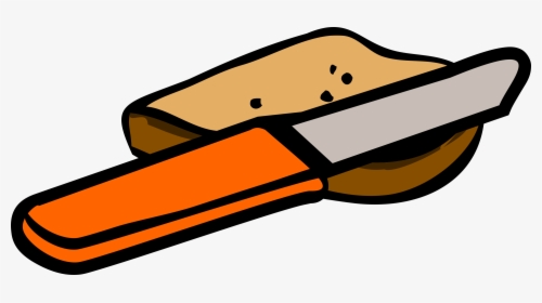 Knife And Piece Of Bread Clip Arts - Bread, HD Png Download, Free Download