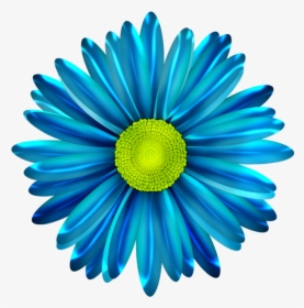 Blue Flower Clipart Blue Daisy - Blue Daisy Flower Clipart, HD Png Download, Free Download