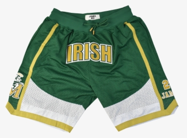 Lebron James Fighting Irish Front Logo Basketball Shorts - Irish Front Logo Shorts, HD Png Download, Free Download