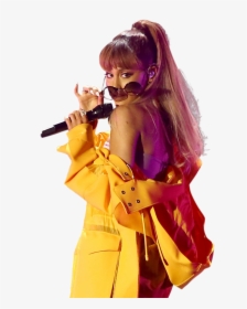 Ariana Grande In Yellow Dress On Stage Png Image - Ariana Grande Png Transparent Cut, Png Download, Free Download