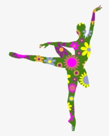 Clipart Retro Floral Braided Hair Ballerina Ballet - Cute Png Ballet Ballerina Clipart Png, Transparent Png, Free Download