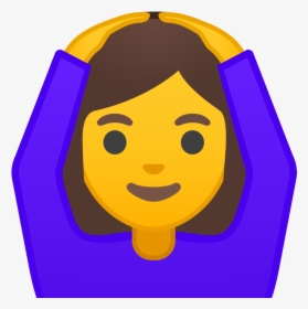 Woman Gesturing Ok Icon - Hand Raise Emoji, HD Png Download, Free Download