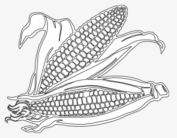Ear Of Corn Png Black And White & Free Ear Of Corn - Corn Black And White Png, Transparent Png, Free Download