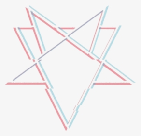 #pentagram #glitchy #glitch #glitcheffect #effects - Triangle, HD Png Download, Free Download