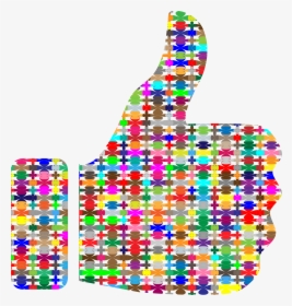 Colorful Pattern Thumbs Up Clip Arts - Colorful Thumbs Up, HD Png Download, Free Download