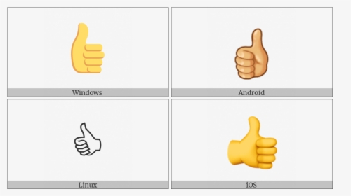 Thumbs Up Sign On Various Operating Systems - Thumbs Up Symbol, HD Png Download, Free Download