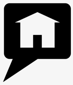 Clipart - House - House In Speech Bubble, HD Png Download, Free Download