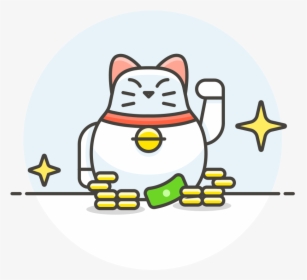 Lucky Cat Money Icon - Money Icons, HD Png Download, Free Download