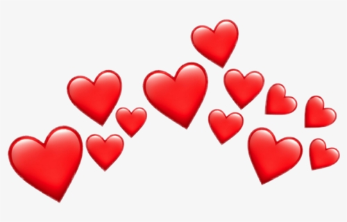 #red #heart #filter #hearts #redheart #emoji - Heart Crown Png, Transparent Png, Free Download