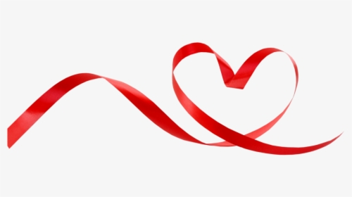 Red Heart Ribbon Png, Transparent Png, Free Download