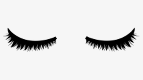 Eyelashes Clipart Winged Eyeliner - Closed Eyes With Eyelashes, HD Png Download, Free Download