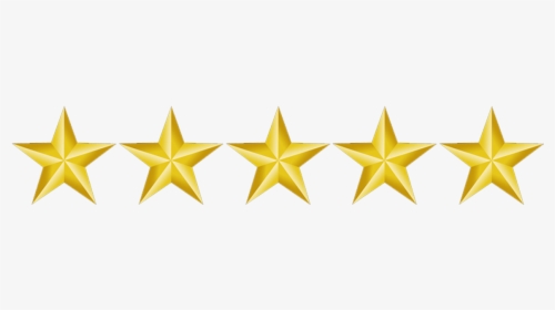 5 Gold Star Png - 5 Star Rating Png, Transparent Png, Free Download