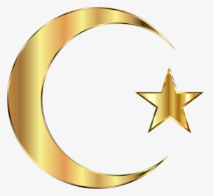 Transparent Gold Star Clipart - Gold Star And Crescent, HD Png Download, Free Download
