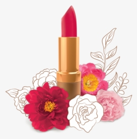 Makeup And Flowers Drawing, HD Png Download, Free Download