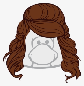 Wig Clipart Brunette Hair - Club Penguin Hair, HD Png Download, Free Download