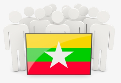 People With Flag - Myanmar People Icon Png, Transparent Png, Free Download
