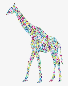Transparent Giraffe Clip Art - Colored Animal Silhouette Transparent, HD Png Download, Free Download