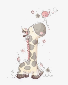 Cute Giraffe Illustrator Illustration Child Hq Image, HD Png Download, Free Download
