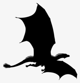 Dragon, Drake, Animal, Beast, Creature, Fictional - Flying Dragon Silhouette Png, Transparent Png, Free Download