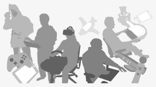 Silhouette Of Students Playing Video Games, HD Png Download, Free Download