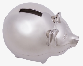 Silver Piggy Bank Png Transparent, Png Download, Free Download