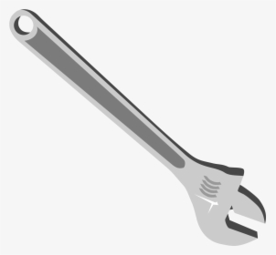 Tool Drawing Wrench Spanner Cartoon Silver Clipart - Transparent Background Wrench Png, Png Download, Free Download