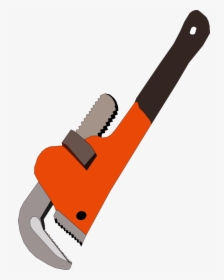 Wrench, Adjustable, Plumbing, Hardware, Tools, Workshop - Pipe Wrench Clip Art, HD Png Download, Free Download