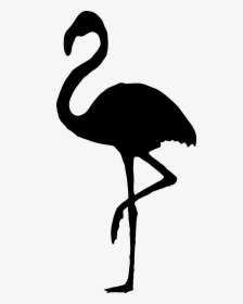 Black Color Flamingo Clipart Png - Flamingo Clipart Black And White Free, Transparent Png, Free Download