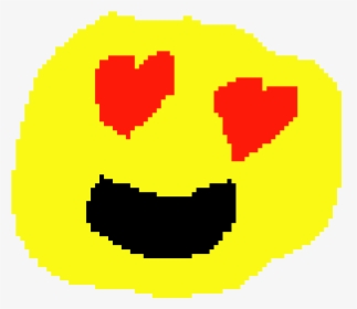 Pixel Art Heart Eyes Emoji , Transparent Cartoons - Heart Eyes Emoji On Pixel, HD Png Download, Free Download