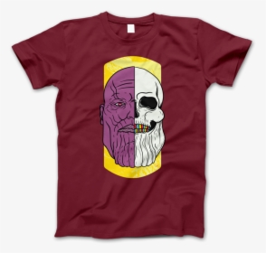 Linden Shop Marvel Thanos Frontshirt Maroon - Super Hero Shirt For Dad, HD Png Download, Free Download