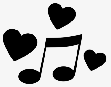 Transparent Music Notes Heart Clipart - Music With Hearts Icon, HD Png Download, Free Download