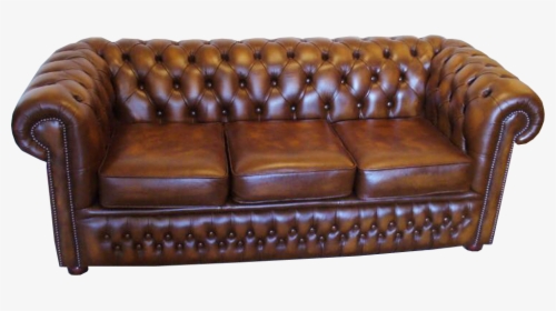 Brown Leather Chesterfield Sofa Transparent Image - Transparent Brown Chesterfield Sofa, HD Png Download, Free Download