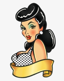 Pinup Girl Sychobilly Rockabilly Tattoo Designs Smart - Pin Up Tattoo, HD Png Download, Free Download