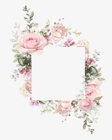Flowers Floral Flower Frame Watercolor Handpainted - Flower Frame, HD Png Download, Free Download