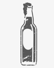 Black And White Beer Bottle Png, Transparent Png, Free Download