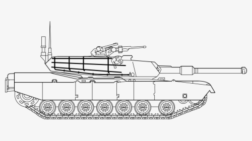 Vector Tank M1 Abrams - Abrams Tank Drawing, HD Png Download, Free Download
