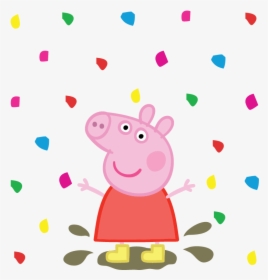 Peppa Cardboard Cut Out Standee Clipart , Png Download - Peppa Pig Splashing In Muddy Puddles, Transparent Png, Free Download