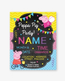 Peppa Pig Birthday E-invite - Peppa Pig E Invitation, HD Png Download, Free Download