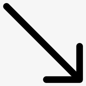 Down Arrow - Arrow Pointing South East, HD Png Download, Free Download