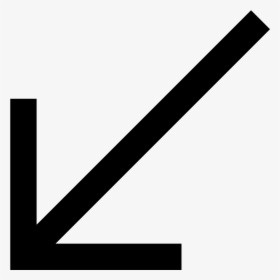 Down Arrow Icon Png Download - Arrow Pointing Diagonally Left, Transparent Png, Free Download