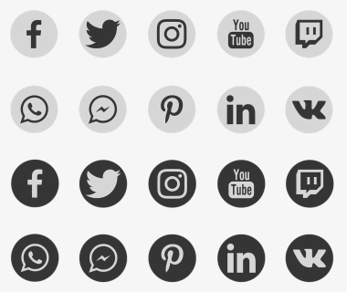 Social Networks, Icon, Social Media, Whatsapp - Social Media Icon Bar Png, Transparent Png, Free Download