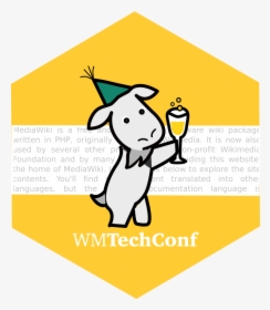 Sticker Wmtechconf Celebrating Goat - Cartoon, HD Png Download, Free Download