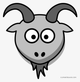 Cartoon Goat Animal Free Black White Clipart Images - Goat Clip Art, HD Png Download, Free Download