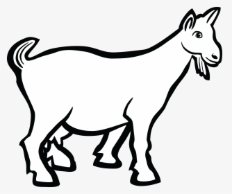 Free Clipart Of A Goat - Line Art Of Goat, HD Png Download, Free Download