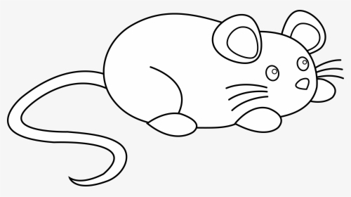 Cute Rat Clipart Black And White - Cute Rat Cartoon Black And White, HD Png Download, Free Download