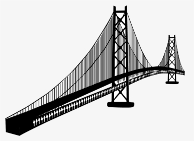 Bay Bridge Png - Silhouette Golden Gate Bridge Png, Transparent Png, Free Download