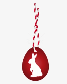 Free Png Red Easter Hanging Egg With Bunny Png Images - Easter Eggs Hanging Png, Transparent Png, Free Download