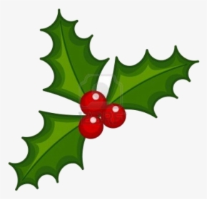 Holly Leaf X Christmas And Ivy Decorations Lights Card - Clip Art Holly And Berries, HD Png Download, Free Download